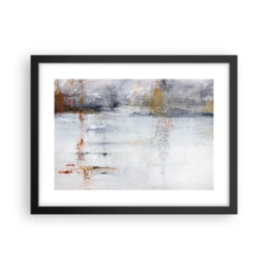 Pôster com moldura preta - Atrás da cortina de ar - 40x30 cm