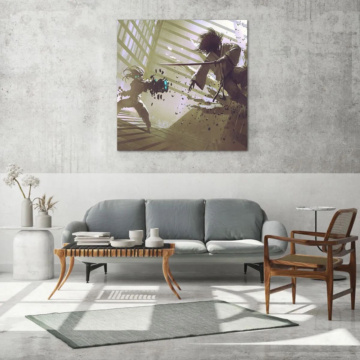 Quadro em vidro - Você também pode ser um samurai - 30x30 cm
