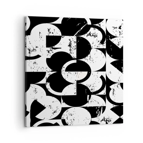 Quadro em tela - O branco é branco e o preto é preto - 50x50 cm