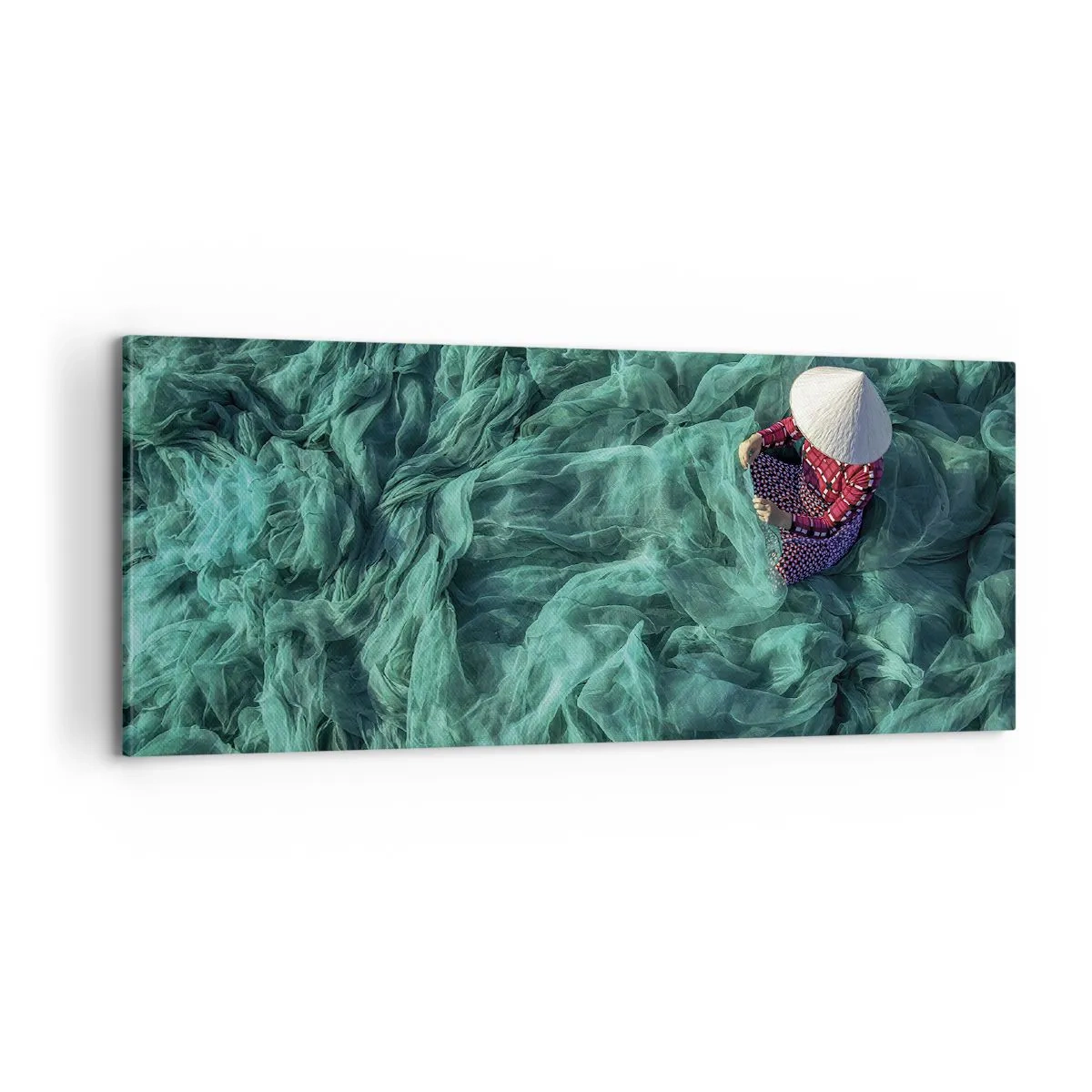 Quadro em tela - Num mar de redes - 100x40 cm