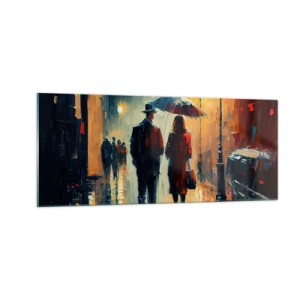 Quadro em vidro - História de amor urbano - 100x40 cm