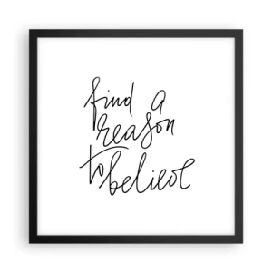 Pôster com moldura preta - É possível - 40x40 cm