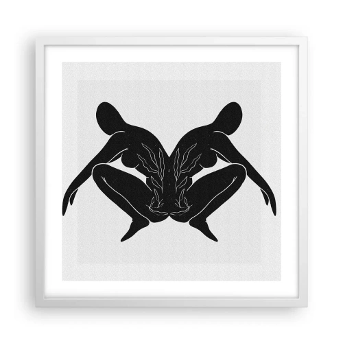 Pôster em moldura branca - Uma alma comum - 50x50 cm