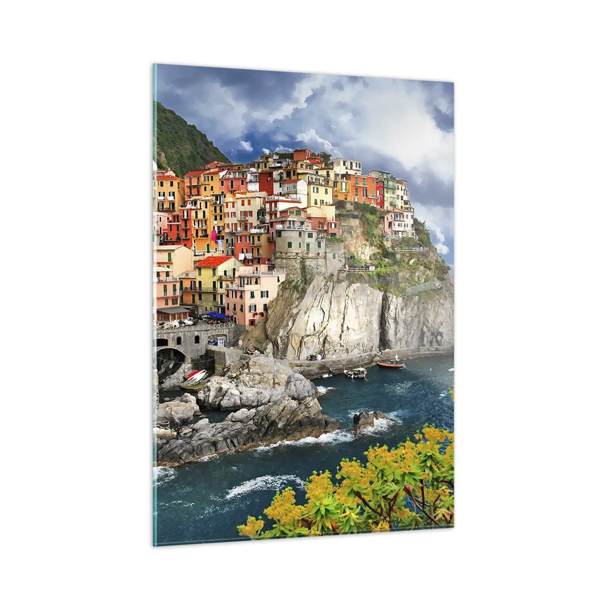 Quadro em vidro - Um aglomerado nas rochas - 50x70 cm