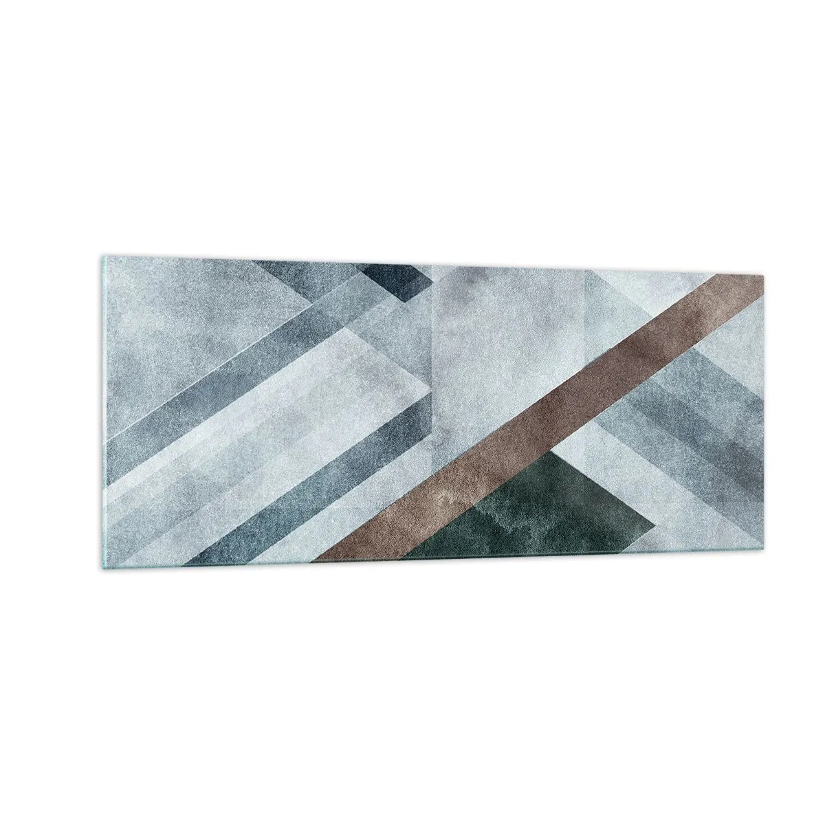 Quadro em vidro - Elegância sofisticada da geometria - 100x40 cm