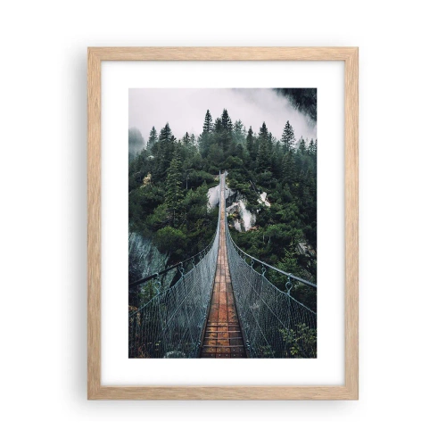 Pôster com moldura de carvalho claro - Apenas para águias - 30x40 cm