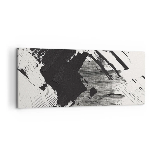Quadro em tela - Abstração – expressão do preto - 120x50 cm