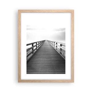 Pôster com moldura de carvalho claro - Para longe... - 30x40 cm