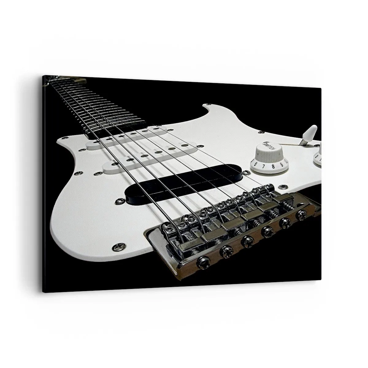 Quadro em tela - Som oculto no branco - 100x70 cm