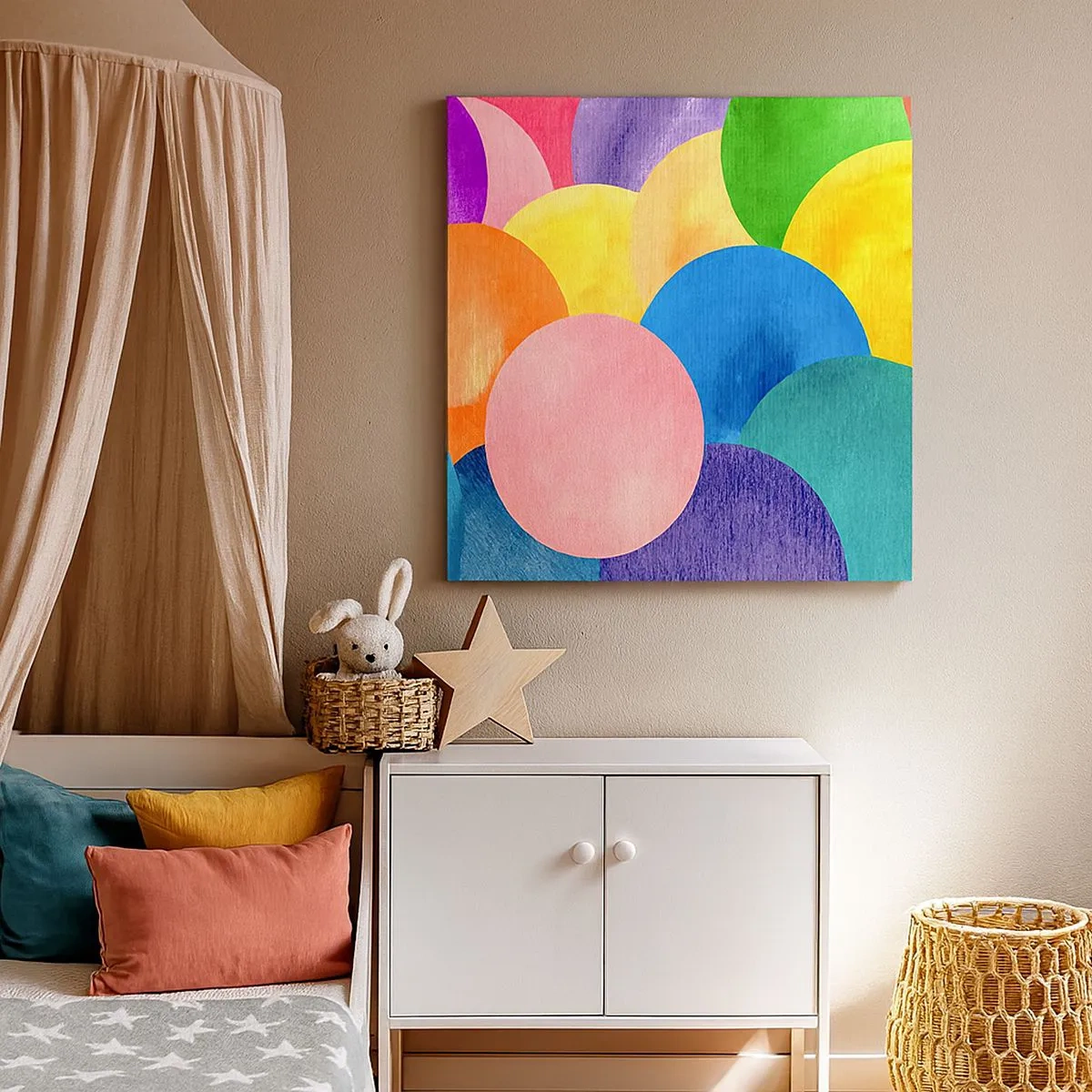 Quadro em tela - A plenitude original da vida - 30x30 cm