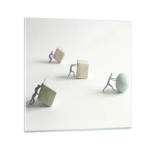 Quadro em vidro - É a vida - 70x70 cm