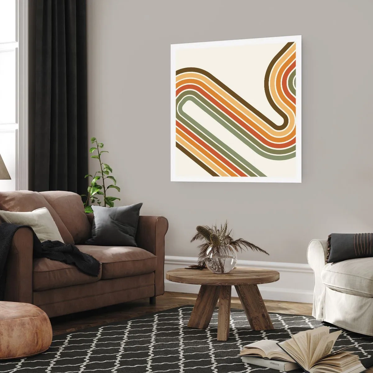 Pôster - Ziguezague para o destino - 50x50 cm
