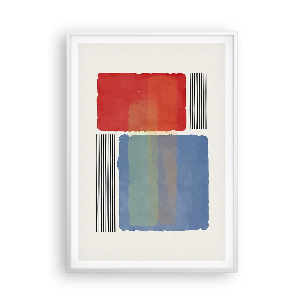 Pôster em moldura branca - A alma da geometria - 70x100 cm