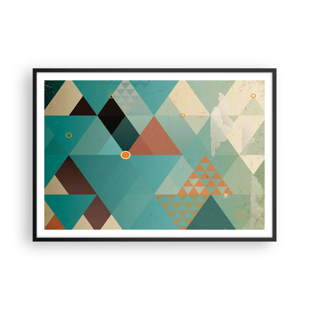 Pôster com moldura preta - A unidade de muitos, os muitos da unidade - 100x70 cm