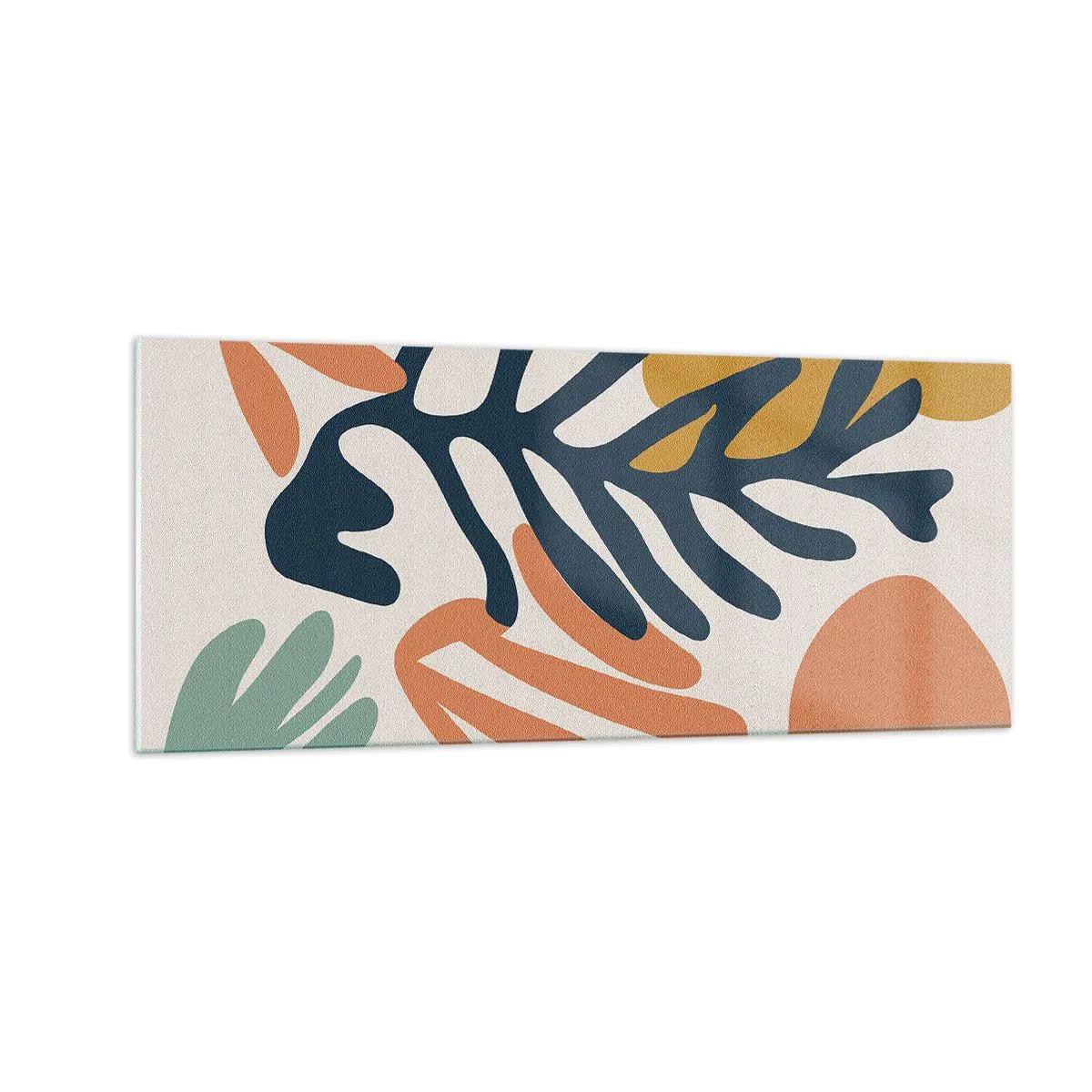 Quadro em vidro - Mares de coral - 100x40 cm