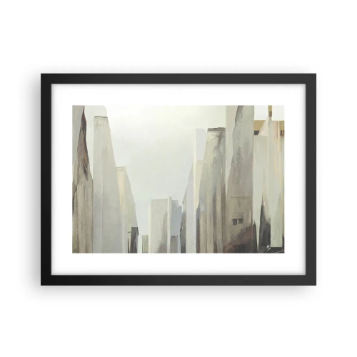 Pôster com moldura preta - Sonho com a cidade - 40x30 cm