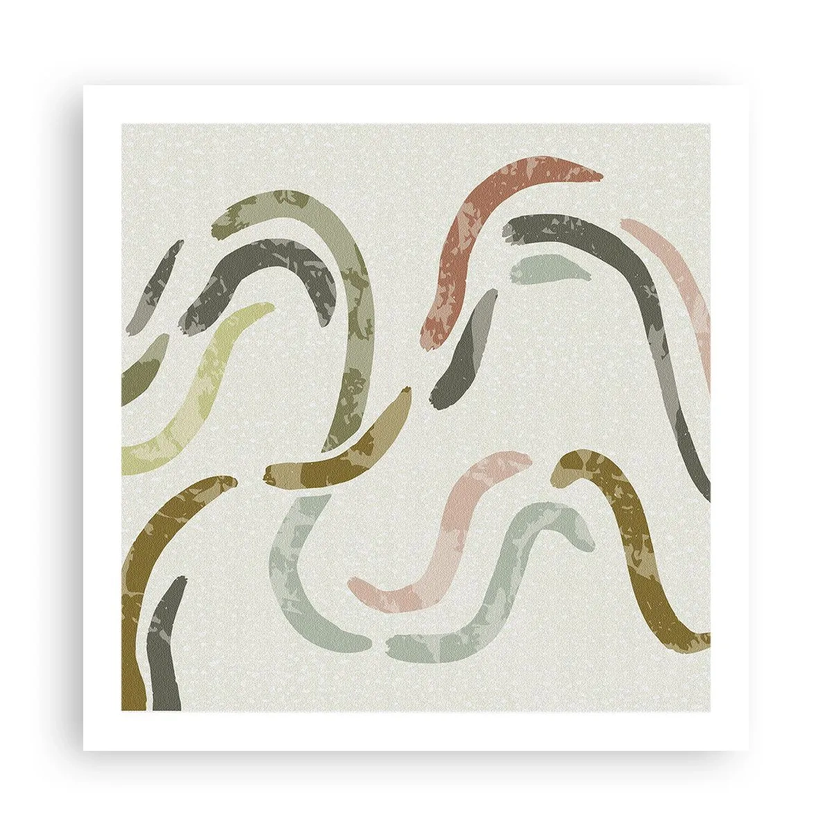 Pôster - Uma alegre dança de abstração - 60x60 cm