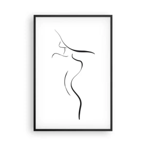 Pôster com moldura preta - Elusiva como uma onda - 61x91 cm