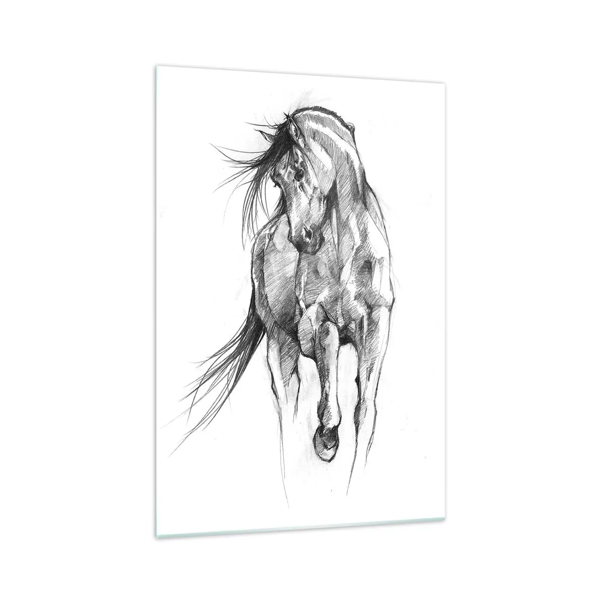 Quadro em vidro - Num trote gracioso - 70x100 cm