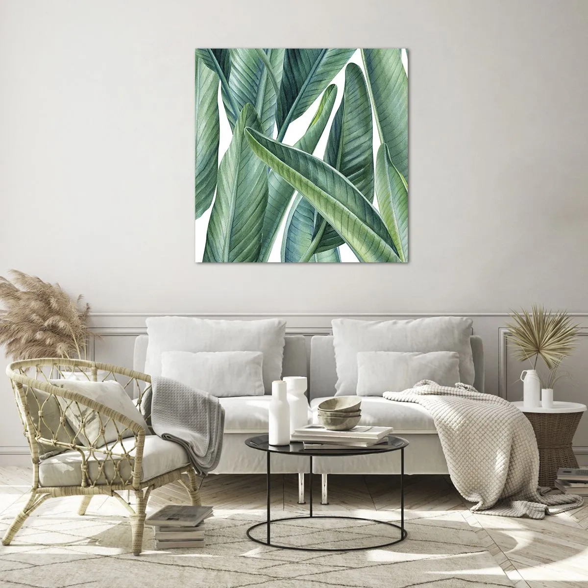 Quadro em vidro - O próprio verde - 50x50 cm