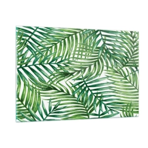 Quadro em vidro - Sob as folhas verdes - 120x80 cm