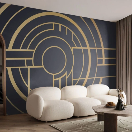 Papel de Parede Premium Sand - Rotação das coisas - Abstração, Pedaço, Gráficos - 300x210 cm