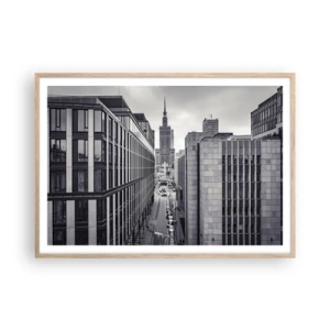 Pôster com moldura de carvalho claro - Vale de Varsóvia - 100x70 cm