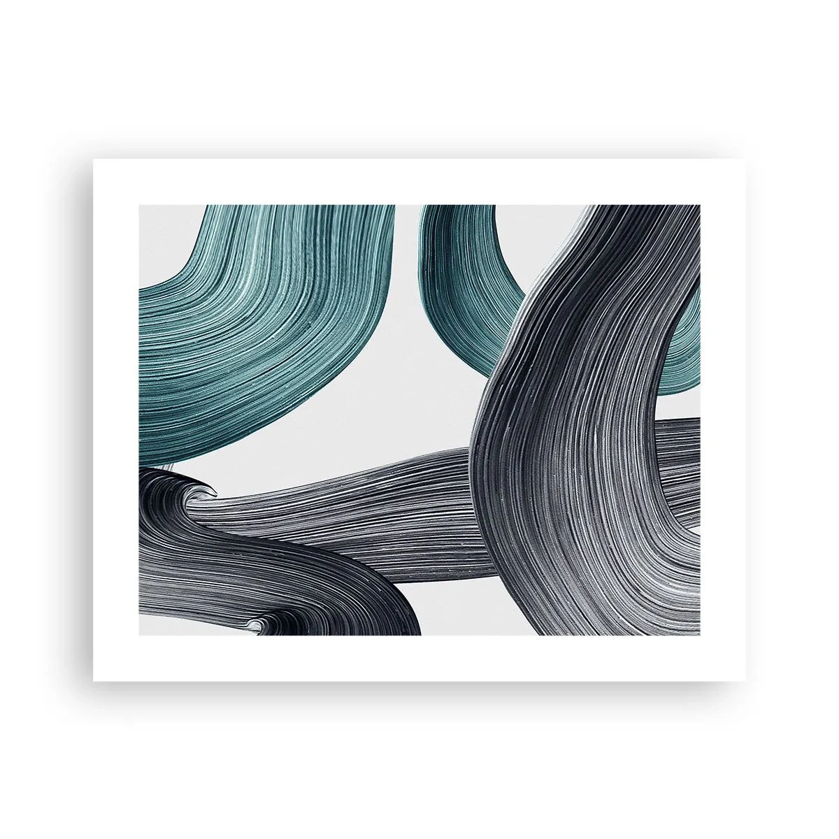 Pôster - Trilhas esmeralda e preta - 50x40 cm