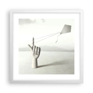 Pôster em moldura branca - Prova de força - 40x40 cm