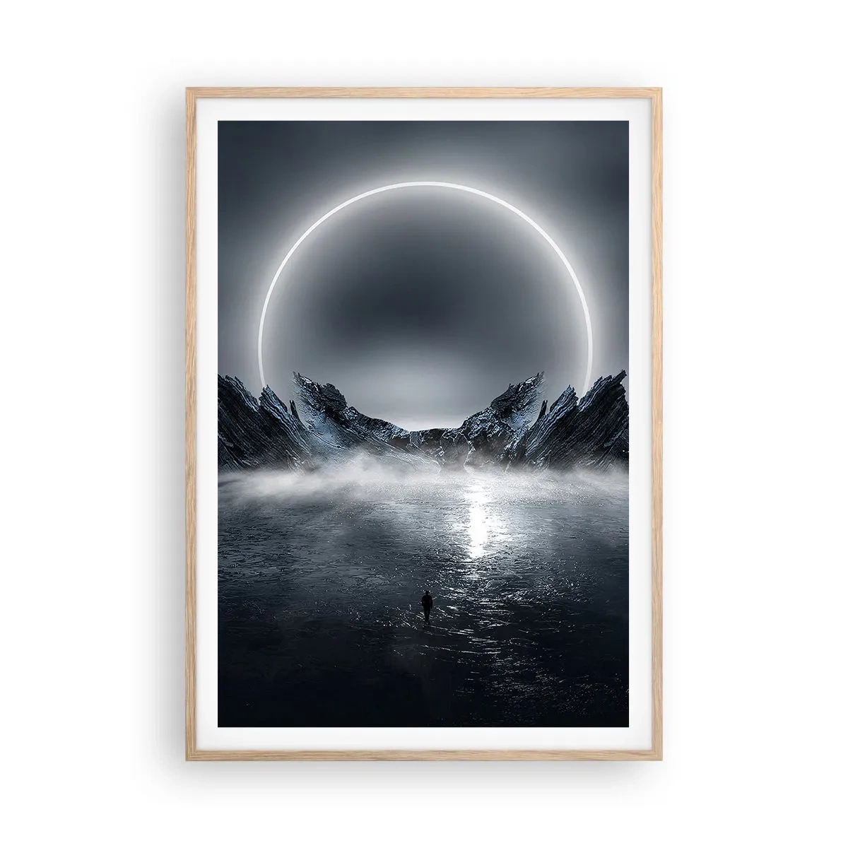 Pôster com moldura de carvalho claro - O fim da história - 70x100 cm