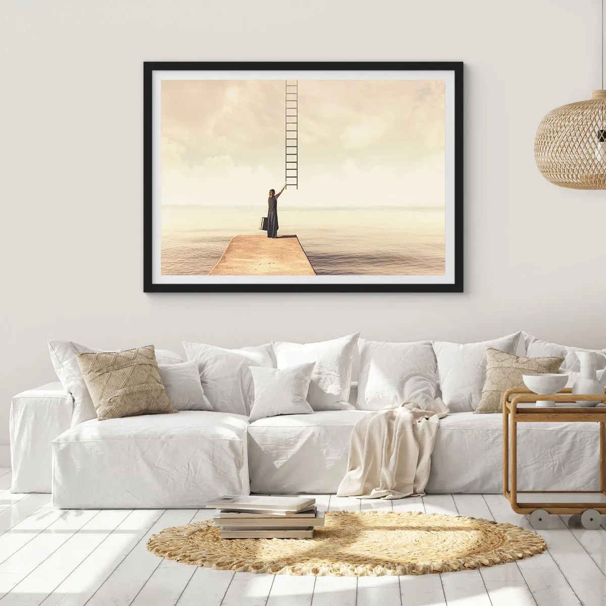 Pôster com moldura preta - Uma viagem mágica - 91x61 cm