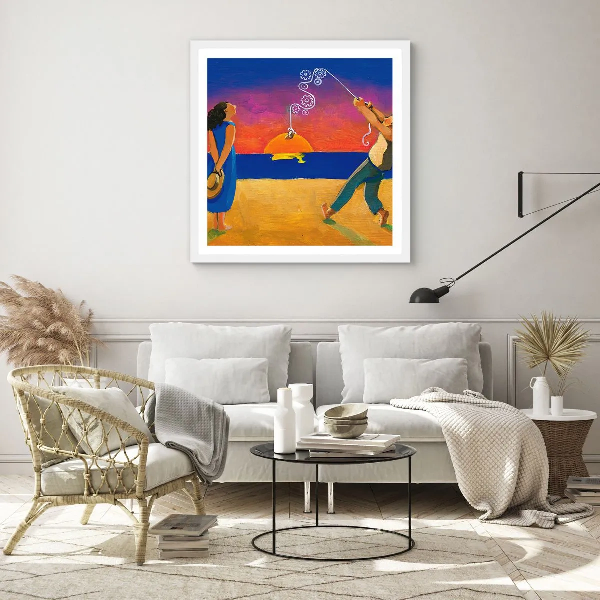 Pôster em moldura branca - Mais do que uma estrela do céu - 40x40 cm