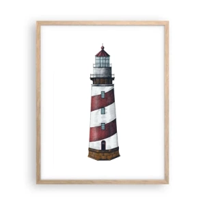 Pôster com moldura de carvalho claro - Sempre em guarda - 40x50 cm