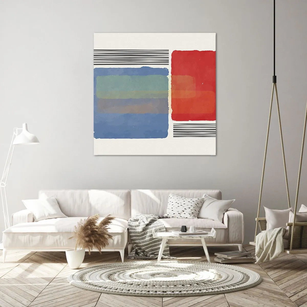 Quadro em tela - A alma da geometria - 70x70 cm