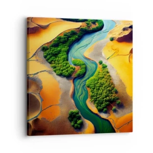 Quadro em tela - Rio que dá vida - 30x30 cm