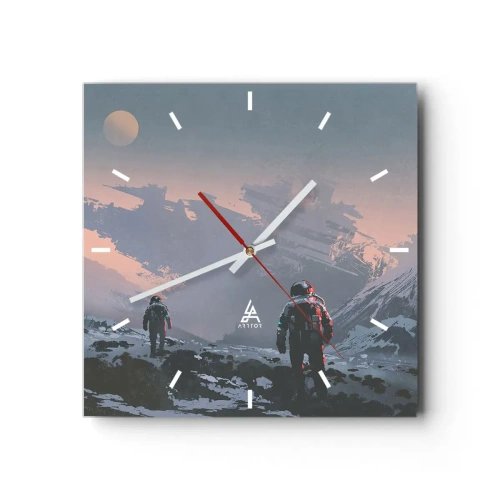 Relógio de parede - Relógio em vidro - Sob uma estrela desconhecida - 40x40 cm