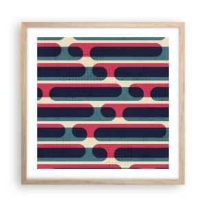 Pôster com moldura de carvalho claro - Avançado e profundo - 50x50 cm