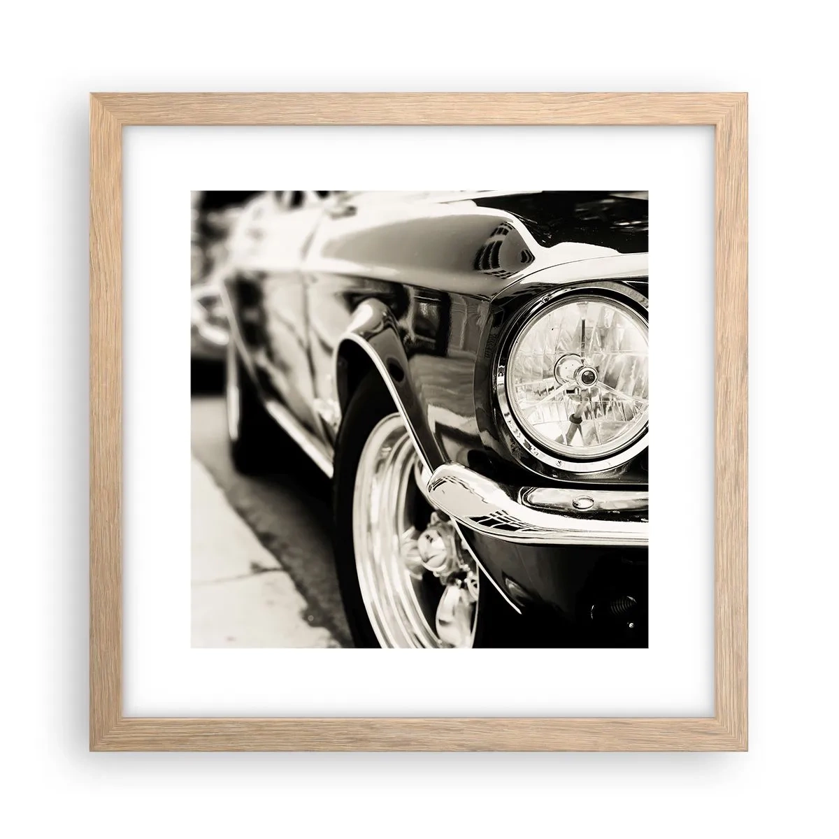Pôster com moldura de carvalho claro - Brilho permanente - 30x30 cm