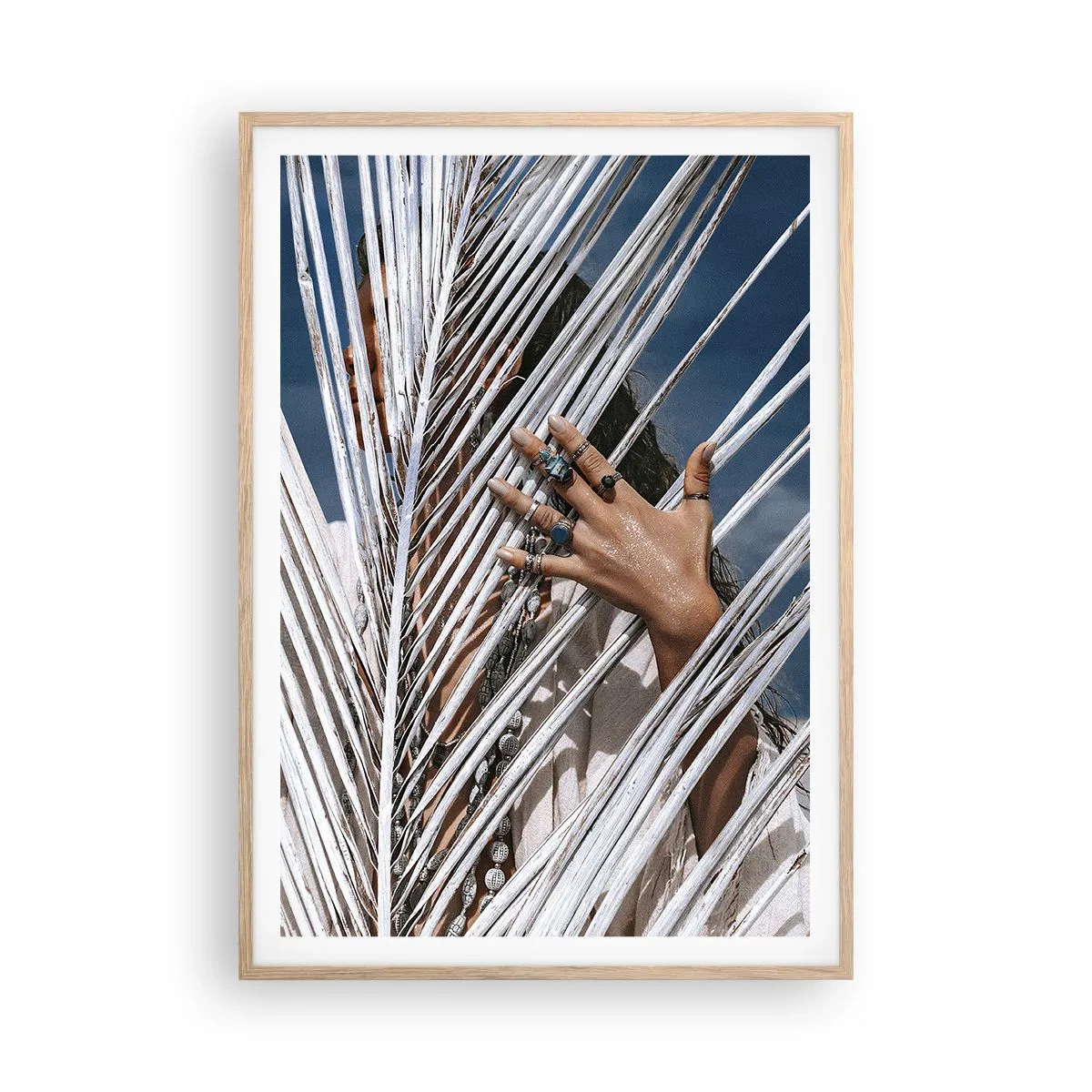 Pôster com moldura de carvalho claro - A xamã - 70x100 cm