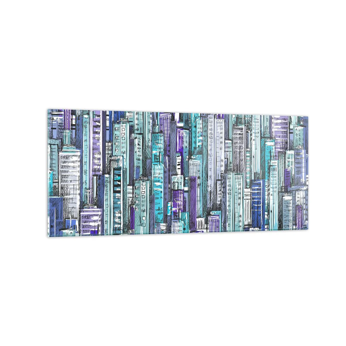 Quadro em vidro - Azul do céu - 120x50 cm