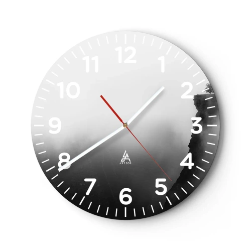 Relógio de parede - Relógio em vidro - No limite do mundo - 30x30 cm