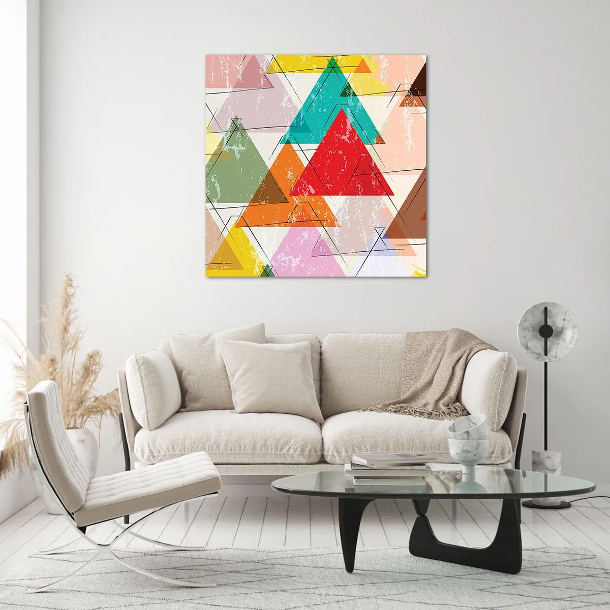 Quadro em vidro - Três por três - 70x70 cm