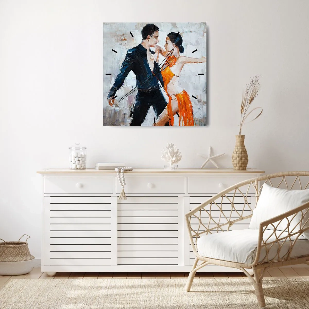 Relógio de parede - Relógio em vidro - Dirty dancing - 40x40 cm