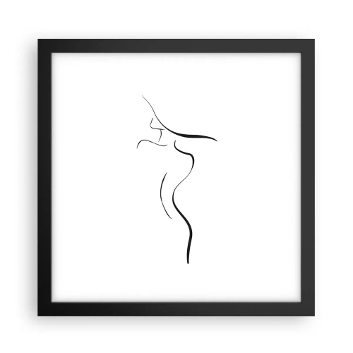 Pôster com moldura preta - Elusiva como uma onda - 30x30 cm