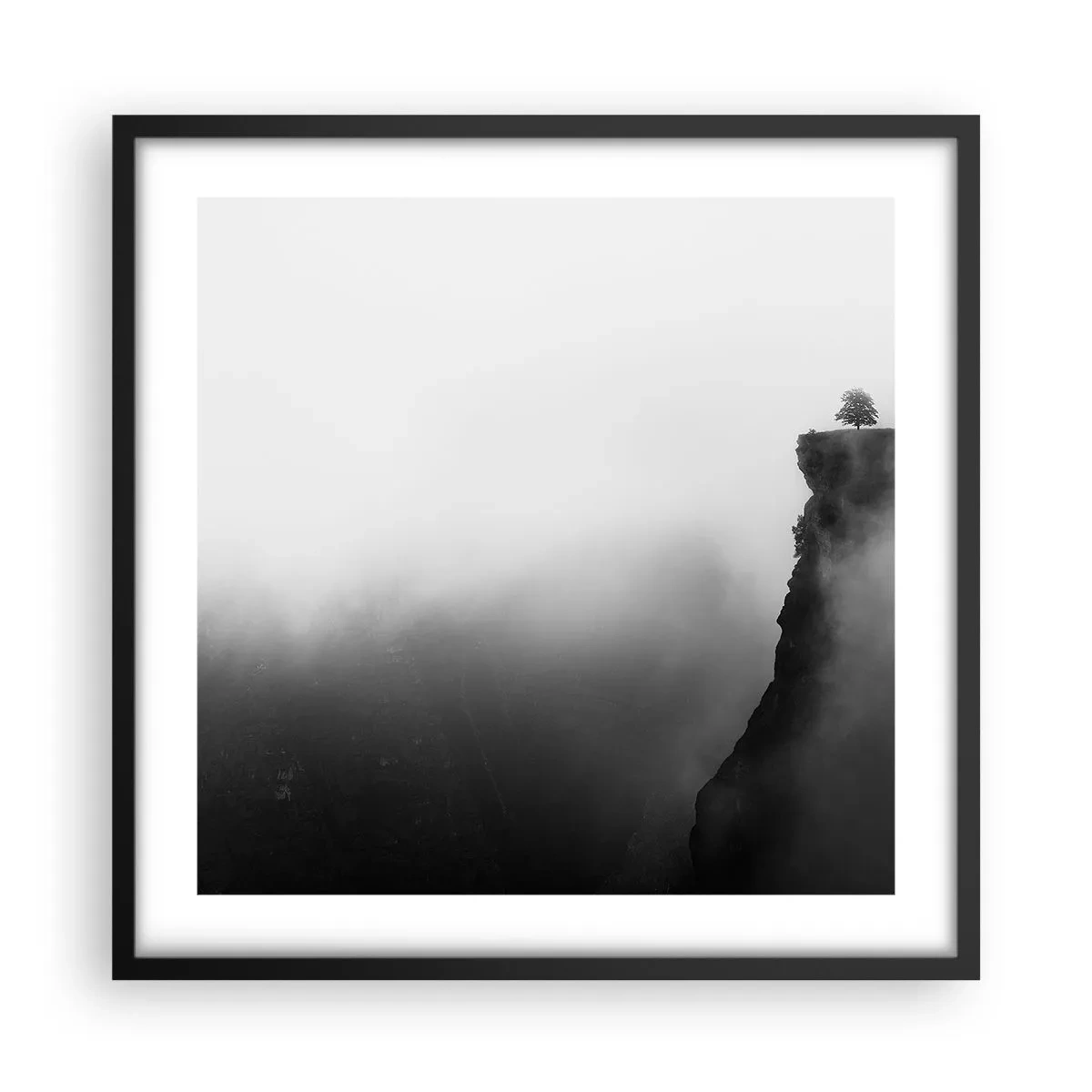 Pôster com moldura preta - No limite do mundo - 50x50 cm