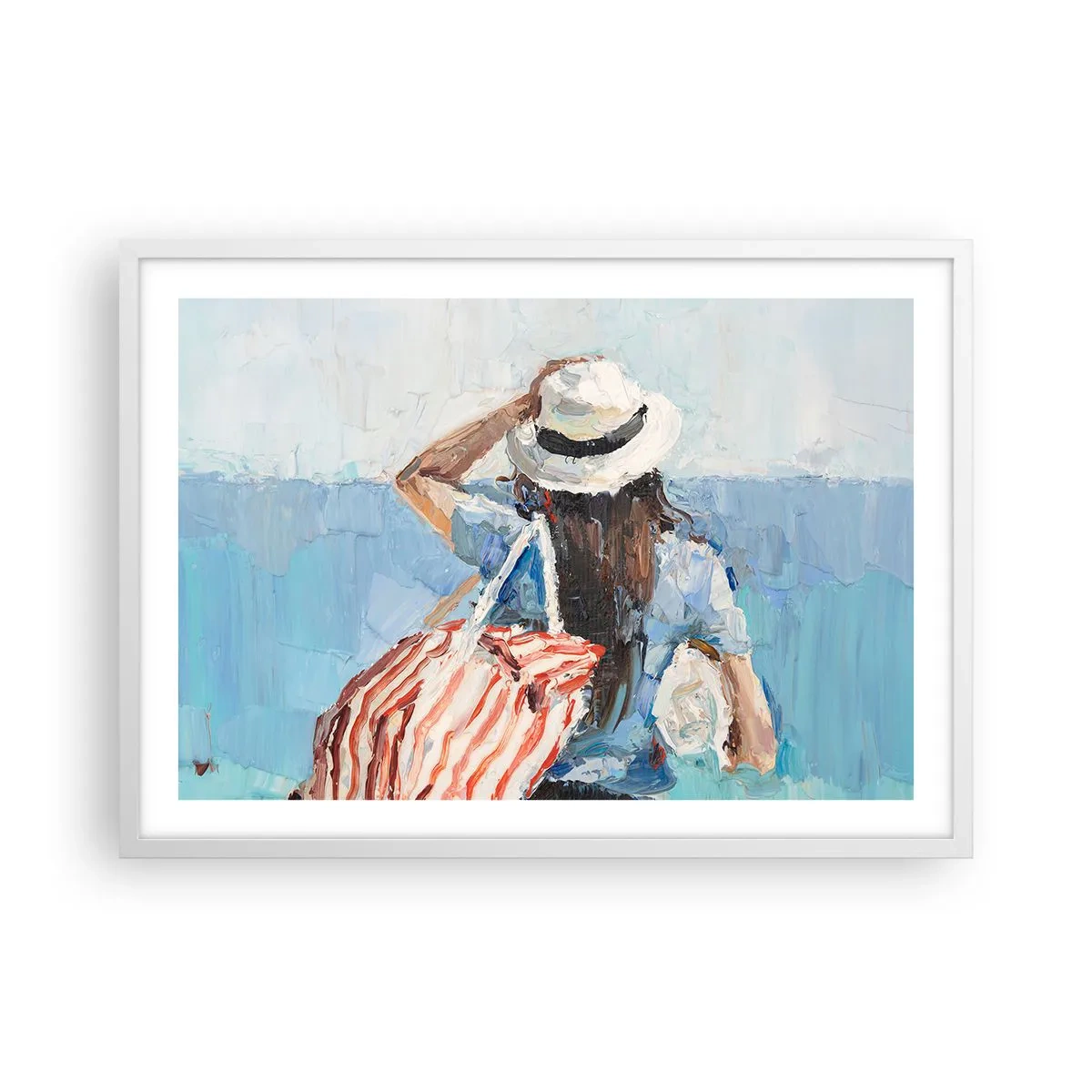 Pôster em moldura branca - Bem-vindo às suas férias - 70x50 cm