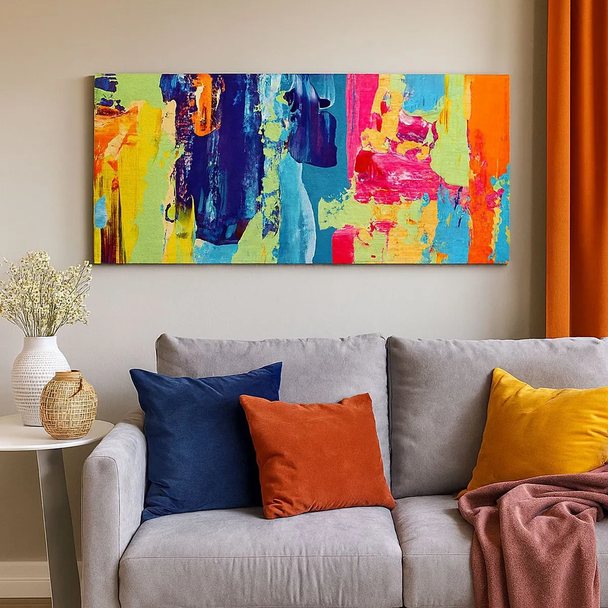 Quadro em tela - A vida é bela! - 100x40 cm