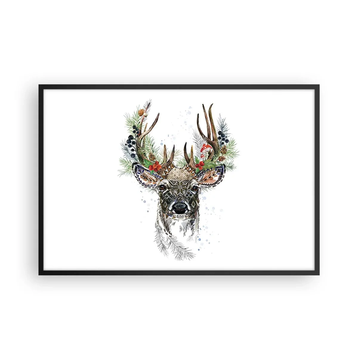 Pôster com moldura preta - Num manto festivo - 91x61 cm