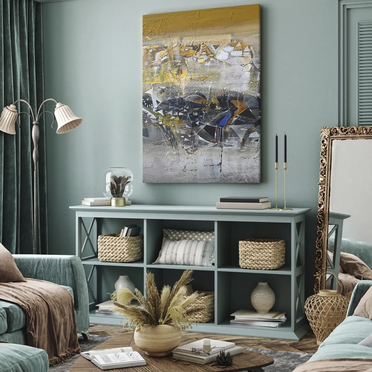 Quadro em tela - Tudo vai se encaixar - 45x80 cm