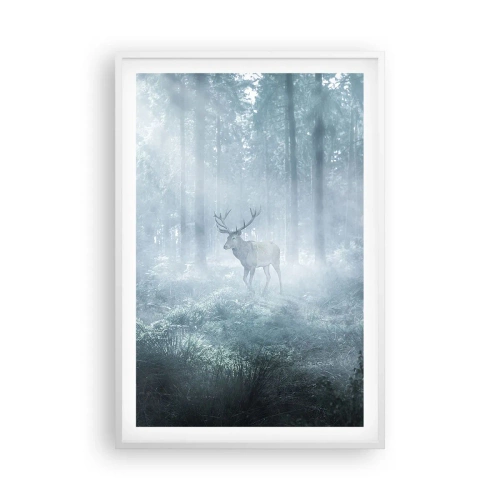 Pôster em moldura branca - Passeio matinal à volta da propriedade - 61x91 cm